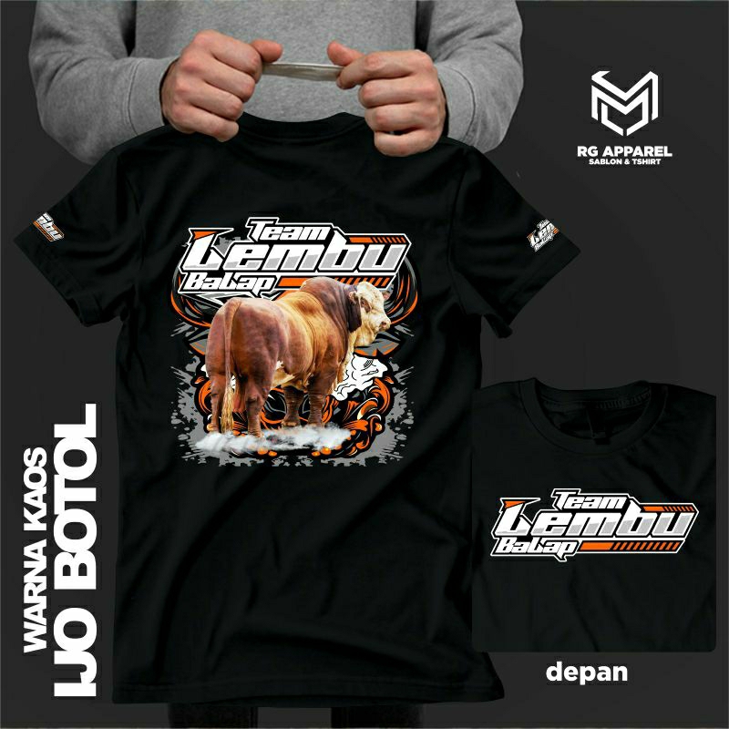 Jual kaos Lembu balap katun oblong distro