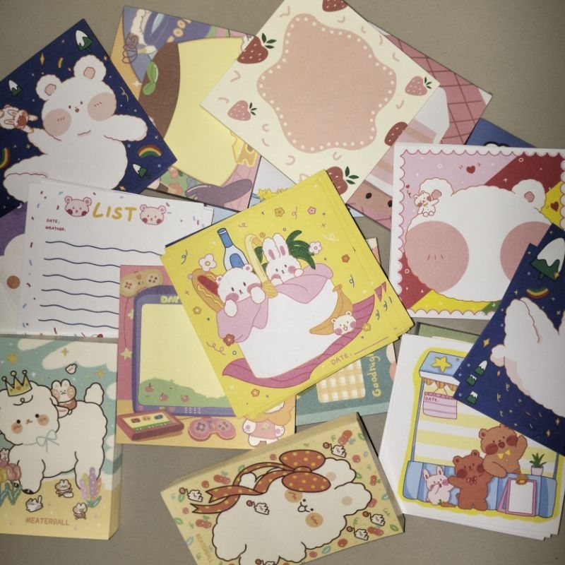 

cute memopad and stickynotes korean sample