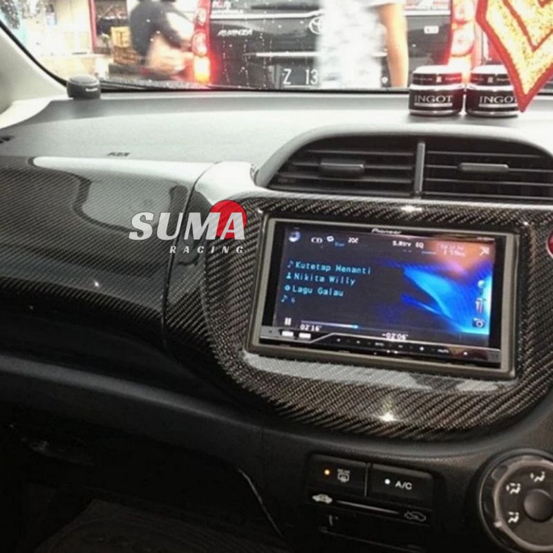 COVER LACI + HEAD UNIT HONDA JAZZ GE8 CARBON KEVLAR