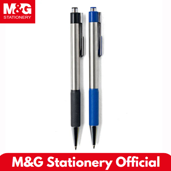 

M&G Metal Retractable Ball Pen Warna Hitam dan Biru 0.7 mm #ABP01771