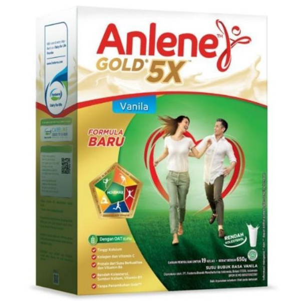 

ANLENE GOLD 5X SUSU BERKALSIUM TINGGI BOX RASA VANILA 600 GRAM