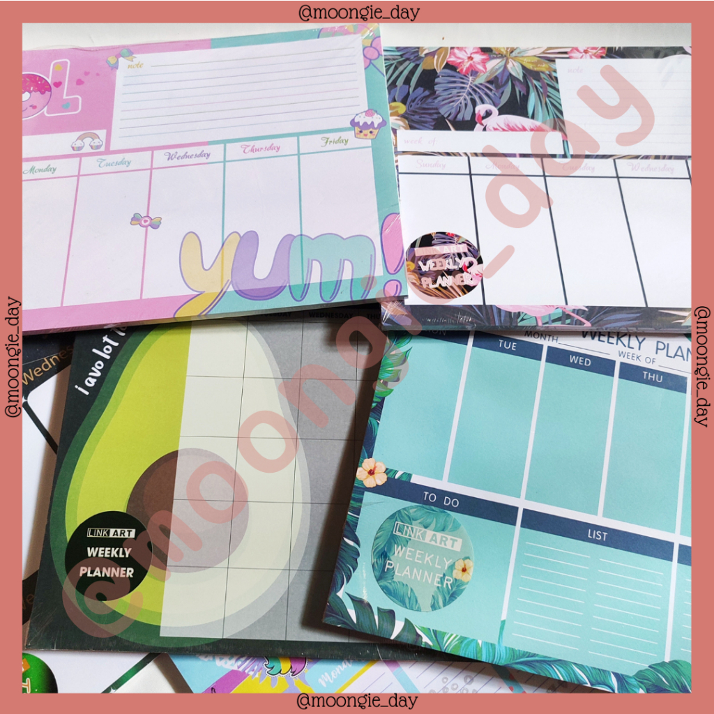 

52 LEMBAR WEEKLY PLANNER MEMO MINGGUAN SELAMA SATU TAHUN BULLET JURNAL DIY DIARY SCRAPBOOK