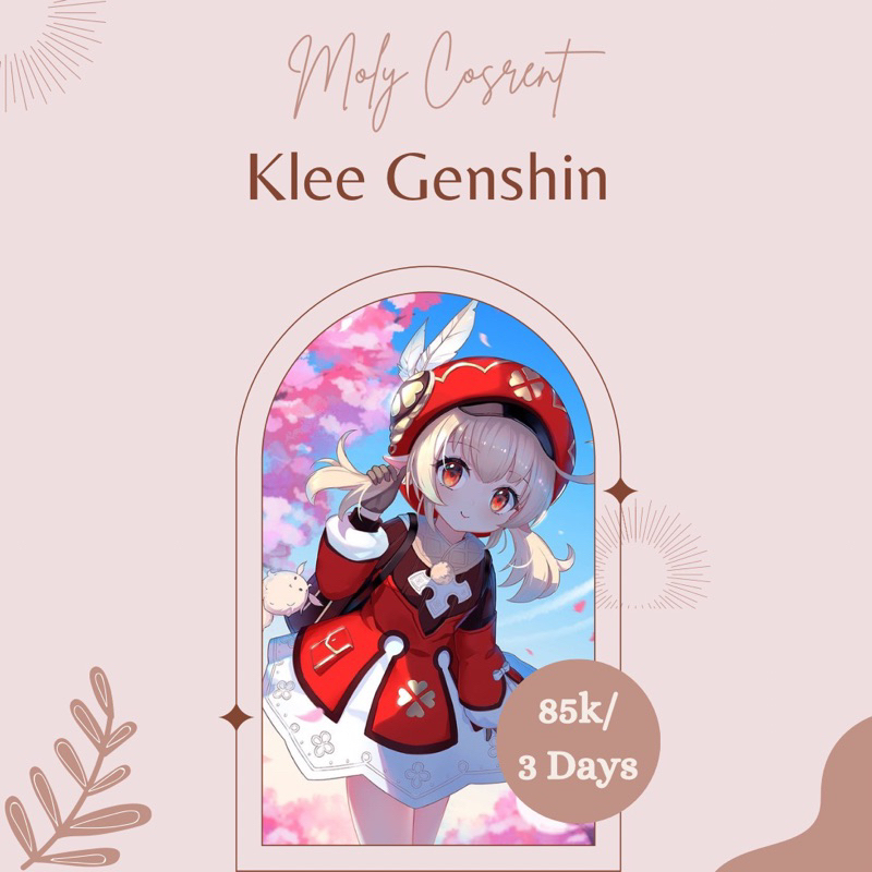 SEWA/RENTAL COSPLAY KOSTUM KLEE GENSHIN