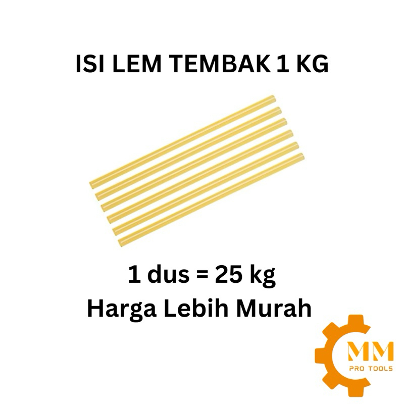 

ASLI TAIWAN Isi Ulang Lem Tembak/Lem Lilin Kuning BESAR (1 KG)