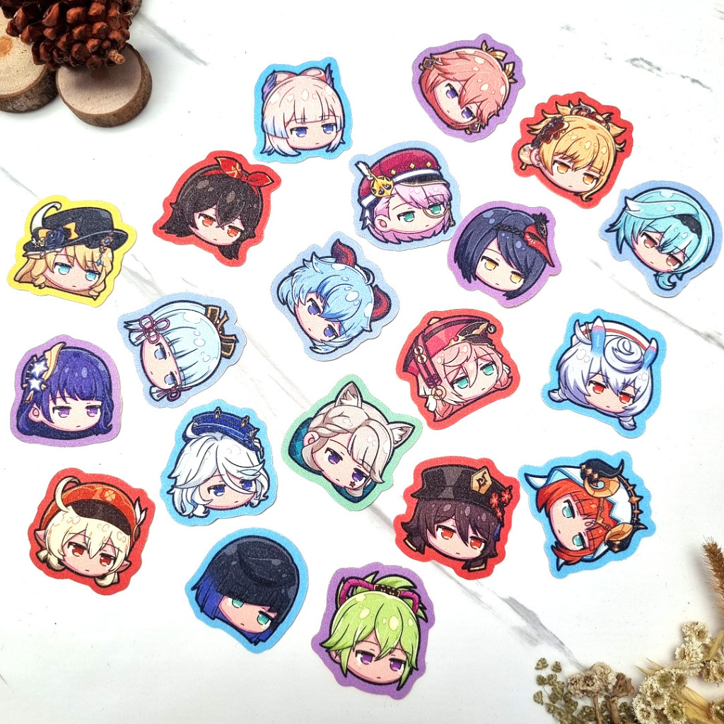 Phone Strap Keychain Pin Sticker Genshin Impact Girls Version Archon Furina Nahida Ayaka Yoimiya Yae