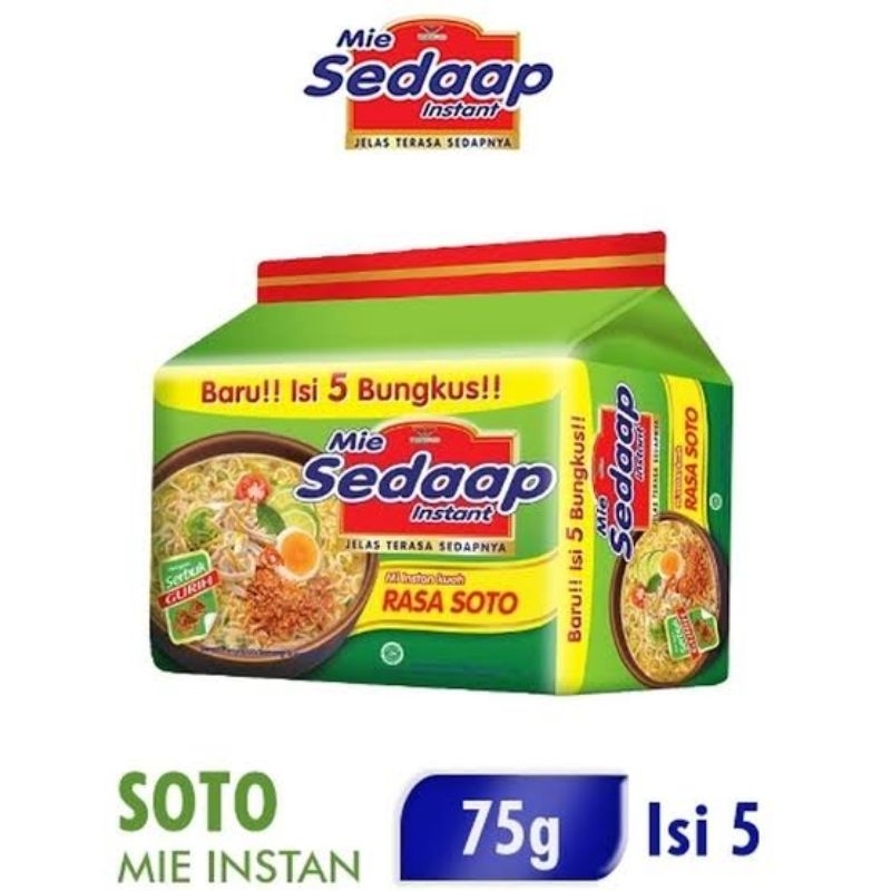 

MIE SEDAP SOTO 90G ISI 5 BUNGKUS