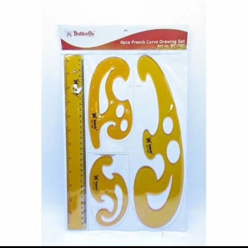 

pengaris mal lengkung butterfly BT-740 - pola baju