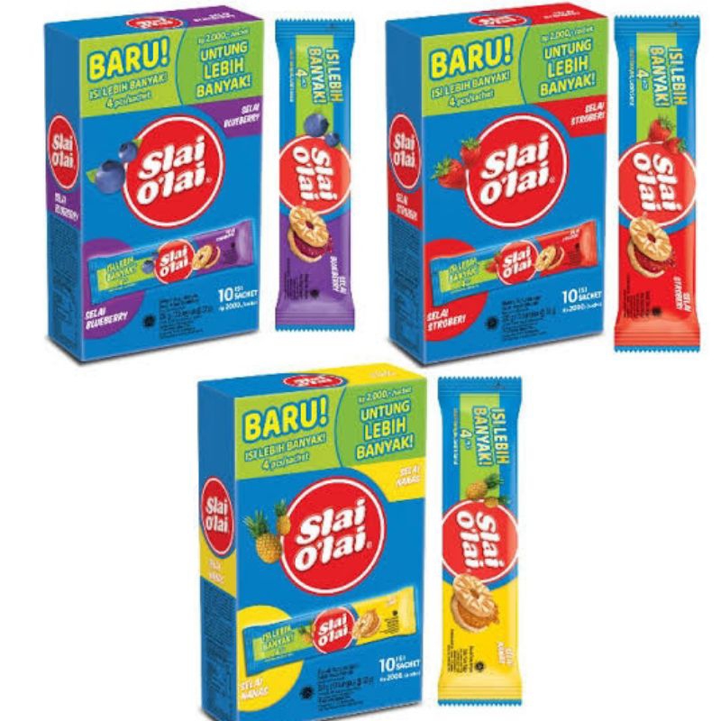 

Slai Olai Box - isi 10pcs Varian Blueberry & Strawbery - All Varian