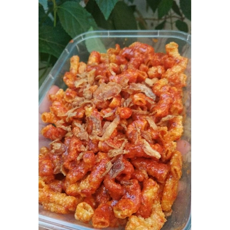 

Makaroni pipa renyah 200gr/makroni box 650ml bumbu basah glabed 200gram