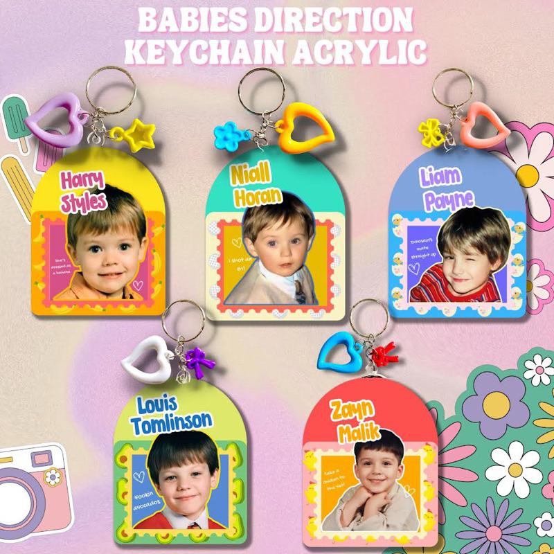 One Direction Babies Keychain Acrylic