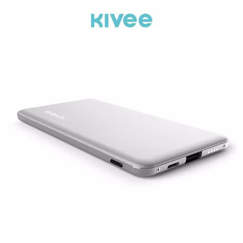 KIVEE KV-PH1001 Powerbank - Silver [5000 mAh/ Dual USB/ Fast Charging]