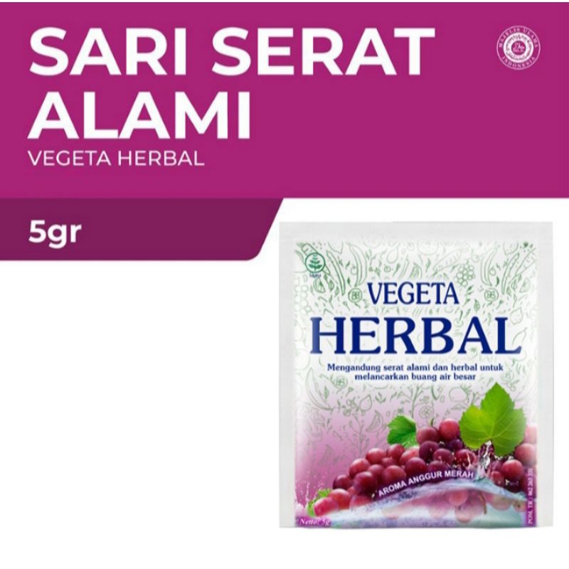 

VEGETA HERBAL Minuman Sari Serat Alami Anggur Merah 5 g