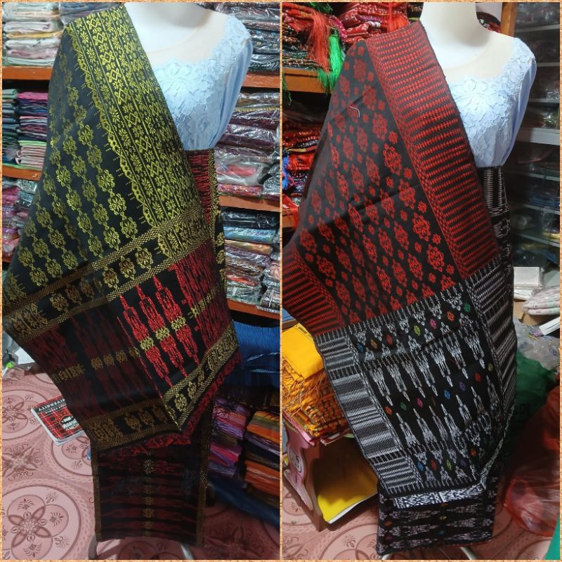 SONGKET PIALA SEMI MERAH SILVER TENUN TANGAN TARURUNG SONGKET TUMTUMAN MERAH MARON KEPALA SILVER MAN
