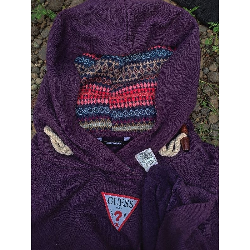 guess Hoodie + polo hitam