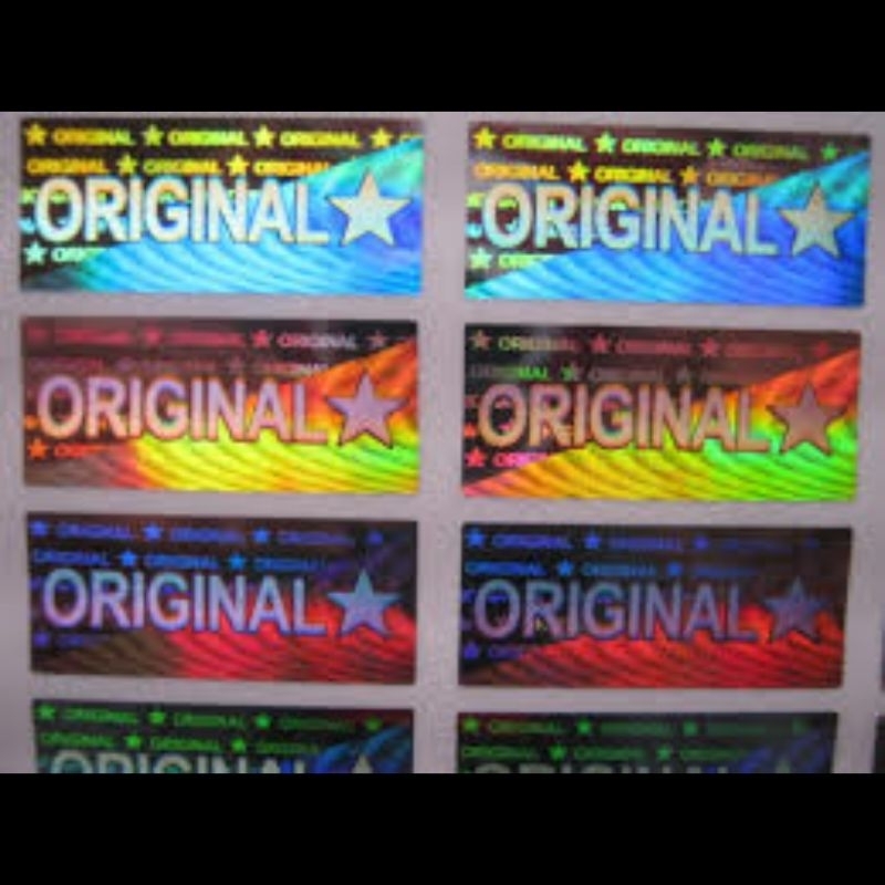 

stiker hologram original 1.5 x 3.5 cm