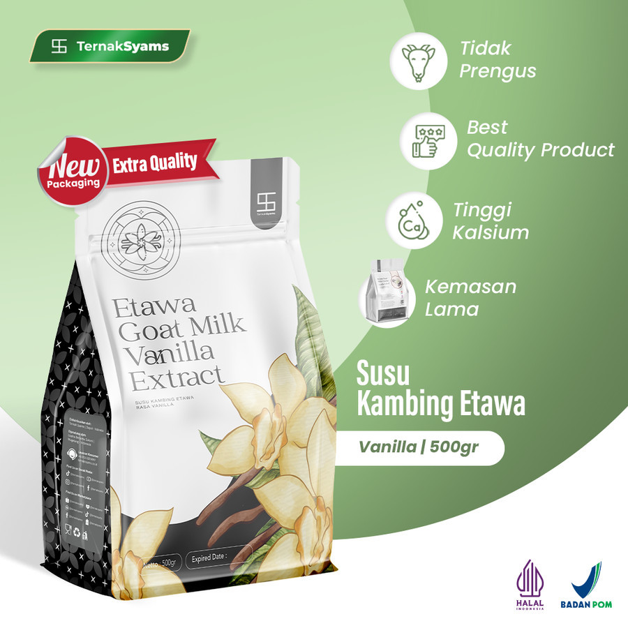 

Susu Kambing Etawa Bubuk Rasa Varian Vanilla Vanila Syams 500 gram Pure Murni Alami Organik Pasteurisasi tanpa campuran gula Original Mentah Kiloan Asli Natural 1 Kg vanila vanili vanilli - Ternak Syams