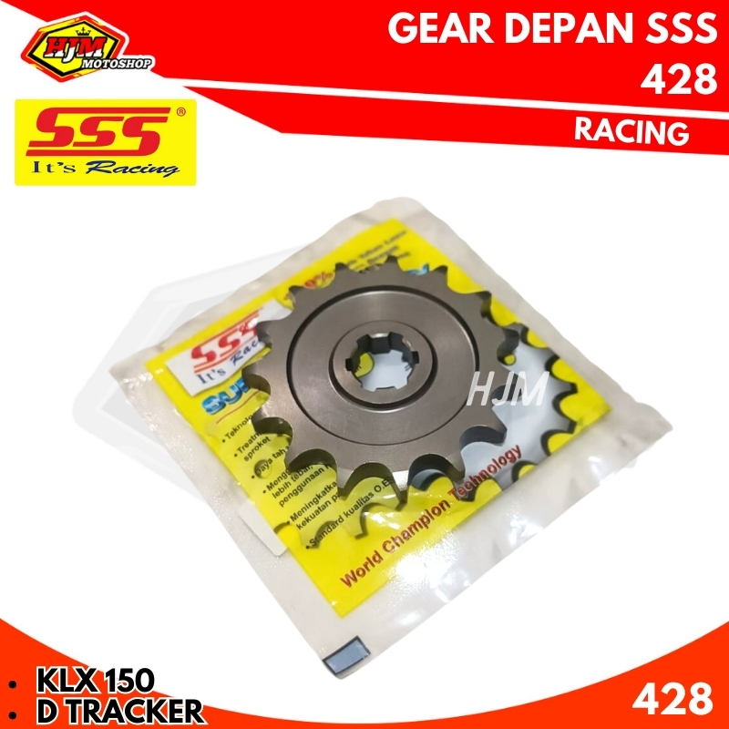 Gear Depan SSS 428 KLX 150 DTracker Ukuran 13 14 15