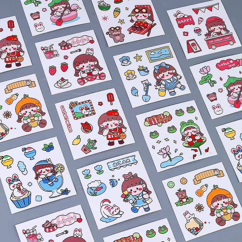 

Stiker Motif Kartun Korea Lucu Anti Air Stiker kartun tahan air PET