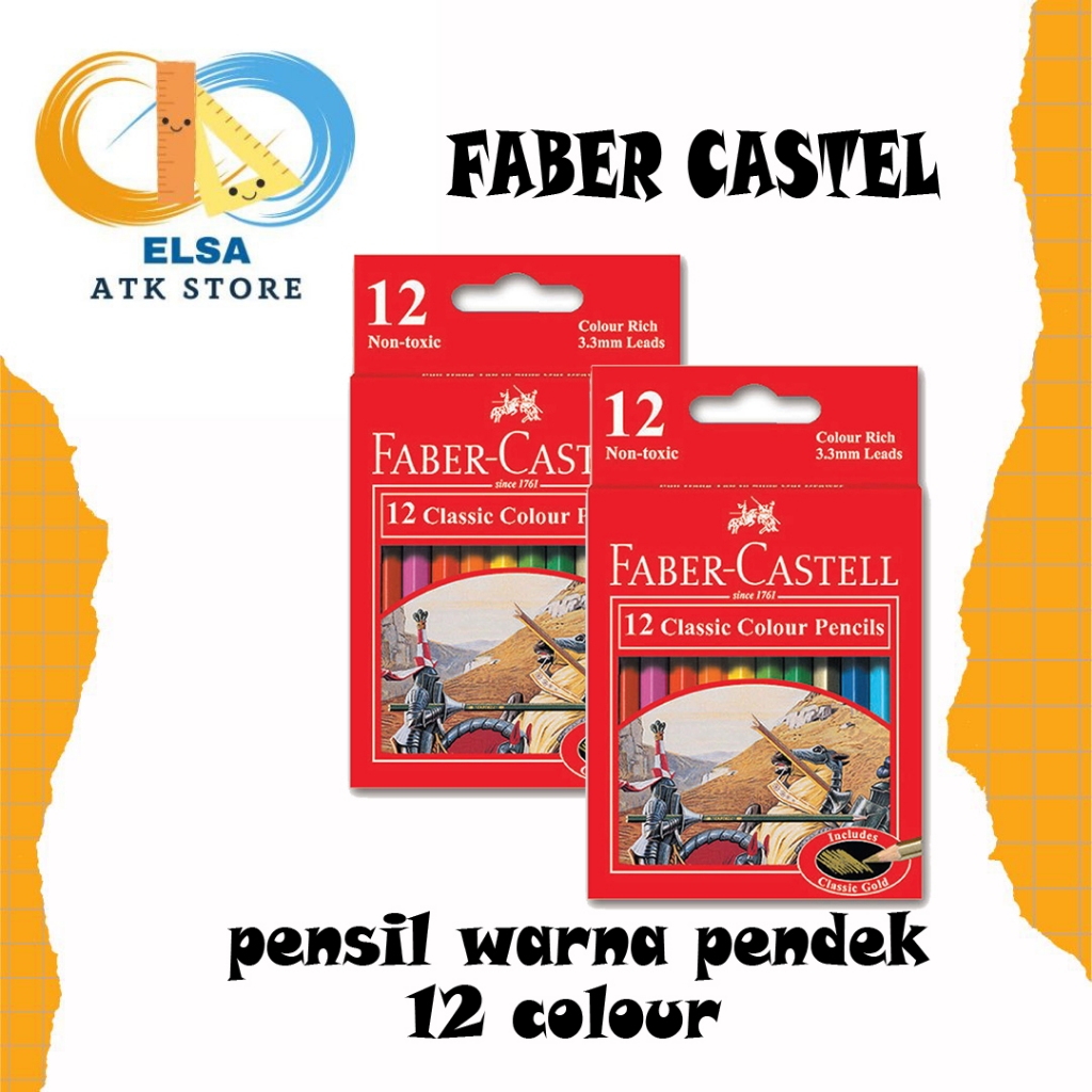 

Faber Castel Pensil Warna Klasik 12 W (Pendek) / Classic colour pencils 12 S