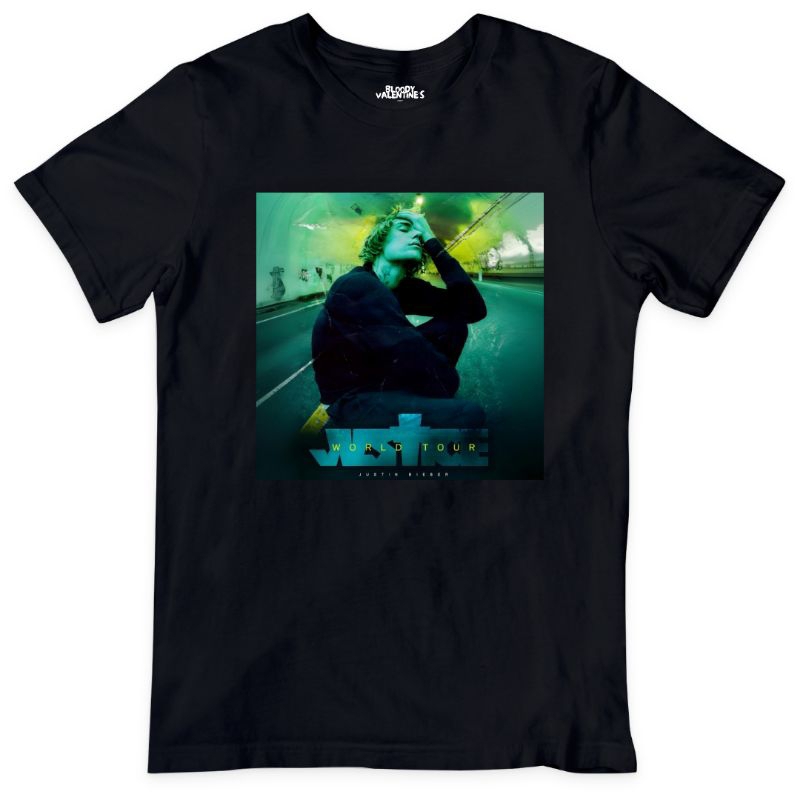 Justin Bieber Justice ADMAT USA Tour T-Shirt / Kaos Band Musik Murah POP Alternative Justice Album C
