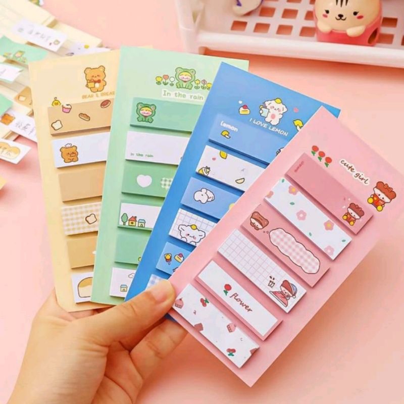 

Sticky notes persegi panjang pembatas buku tempel sticky notes pembatas buku sticky note tempel korea pembatas buku sticker sticky notes aesthetics memo tempel pembatas buku sticky notes lucu 6in1 tempelan kertas kartun korea tempelan kertas catatan