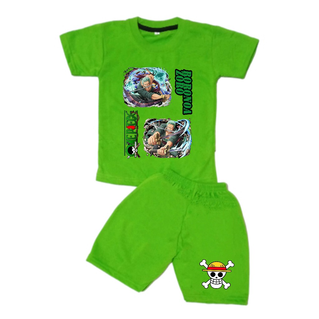 Setelan Baju Anak Karakter Anime One Piece Roronoa Zoro