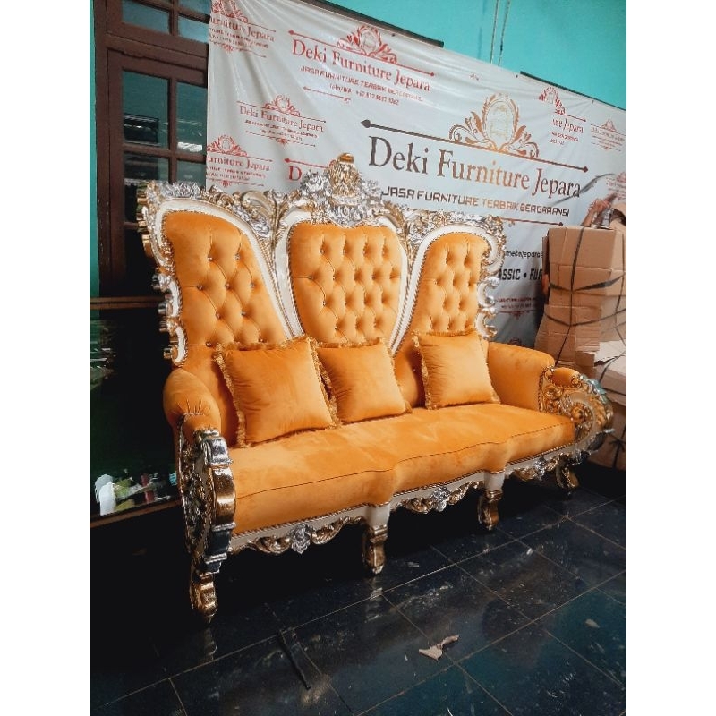 KURSI TAMU MEWAH BELLAGIO JATI UKIR JEPARA TERBARU 2024 / SOFA RUANG TAMU BELLAGIO 3211 JUMBO KOPER