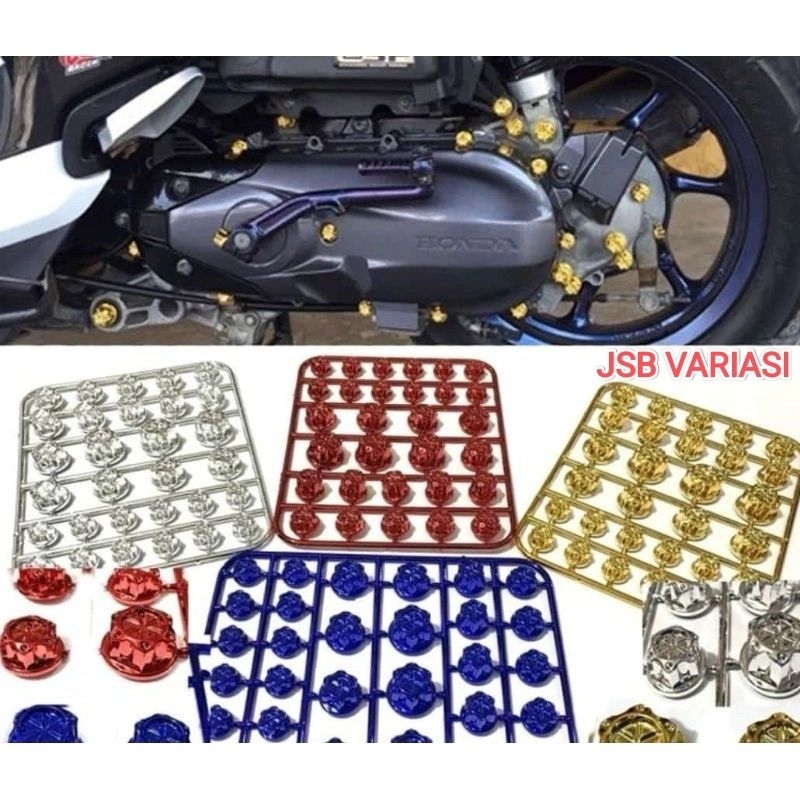 COVER BAUT VARIASI TUTUP KEPALA BAUT VARIASI UKURAN 8 10 12 14 Tebal Tidak Mudah Pecah - JSB VARIASI