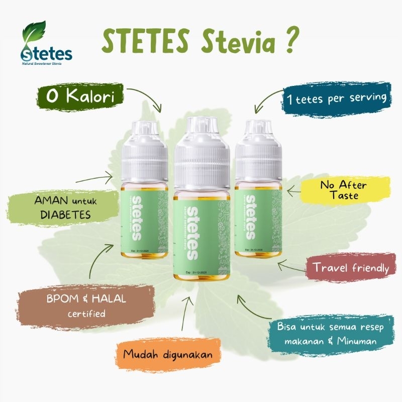 

Gula 0 kalori / STEVIA 5ML / Gula Alami / Gula untuk diabetes