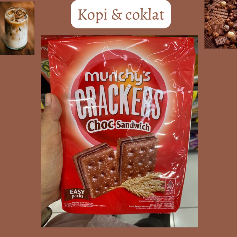 

Munchy's Crackers choc sandwich rasa cokelat easy pack