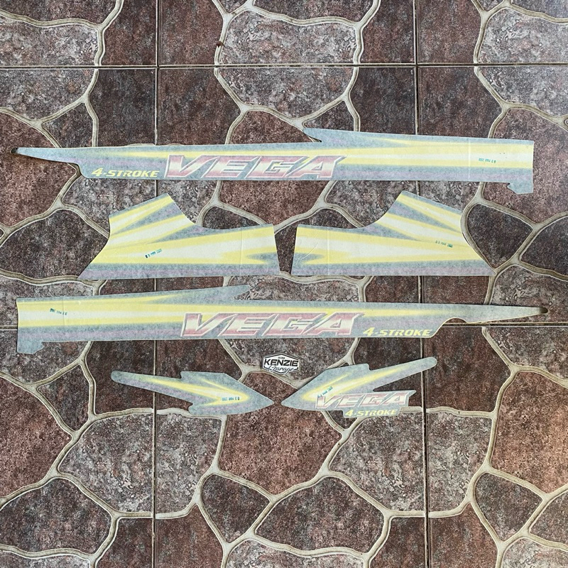 Stiker Striping graphic yamaha Vega Lama t105 Hijau