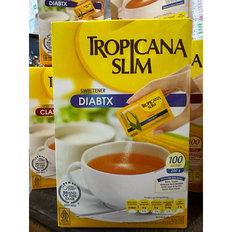 

Tropicana Slim Sweetener Diabtx 200 gram (isi 100 Sachet)