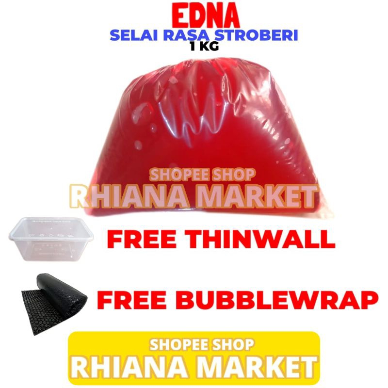 

Selai Rasa Stroberi Edna 1 KG Repack