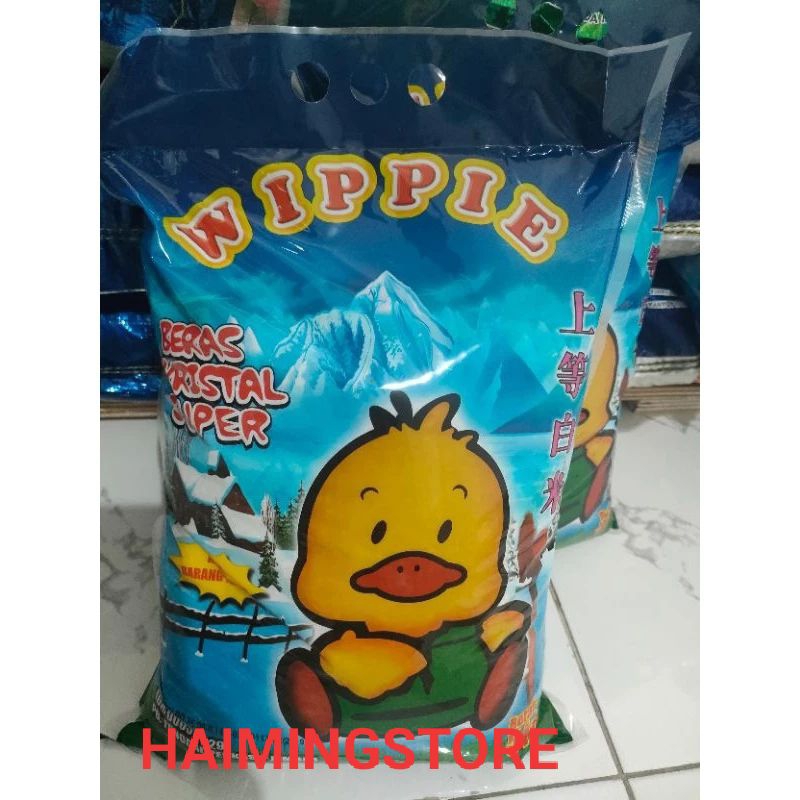 

Beras Wippie kemasan 3kg - 5kg