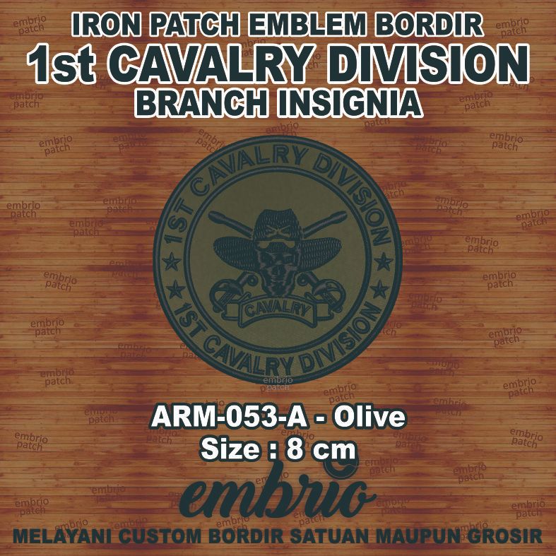ARM-053-A Patch 1st CAVALRY DIVISION us army First Branch Insignia - Olive