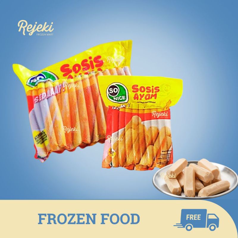 

So Nice Sosis Ayam So Eco Sosis Merah Sosis Bakar - Rejeki Frozen Mart