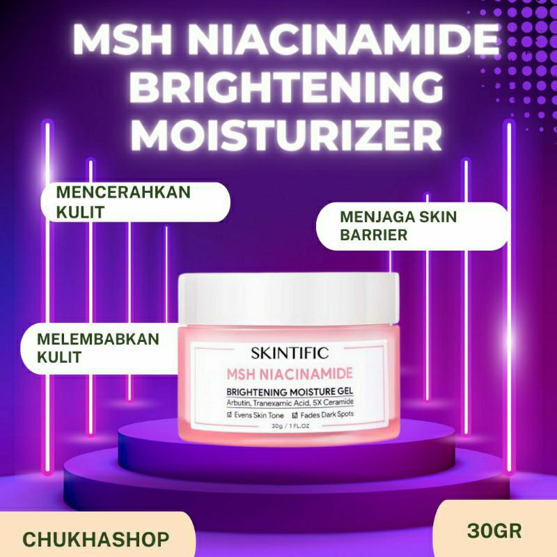 Skintific Moisturizer Pink MSH Niacinamide 30gr 80gr