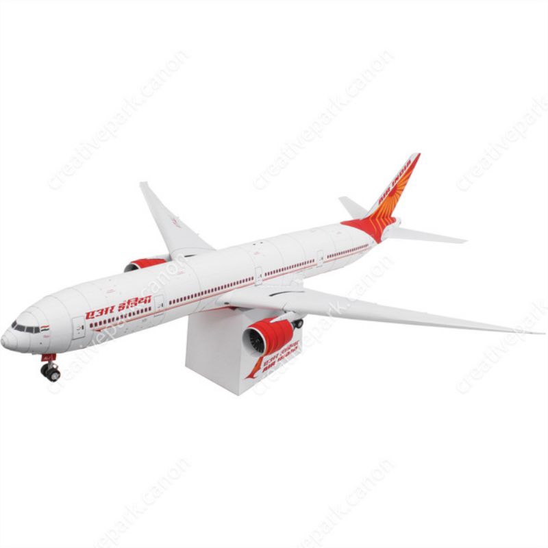 Lembaran pola papercraft pesawat Boeing 777-300ER (CP-Ah34)
