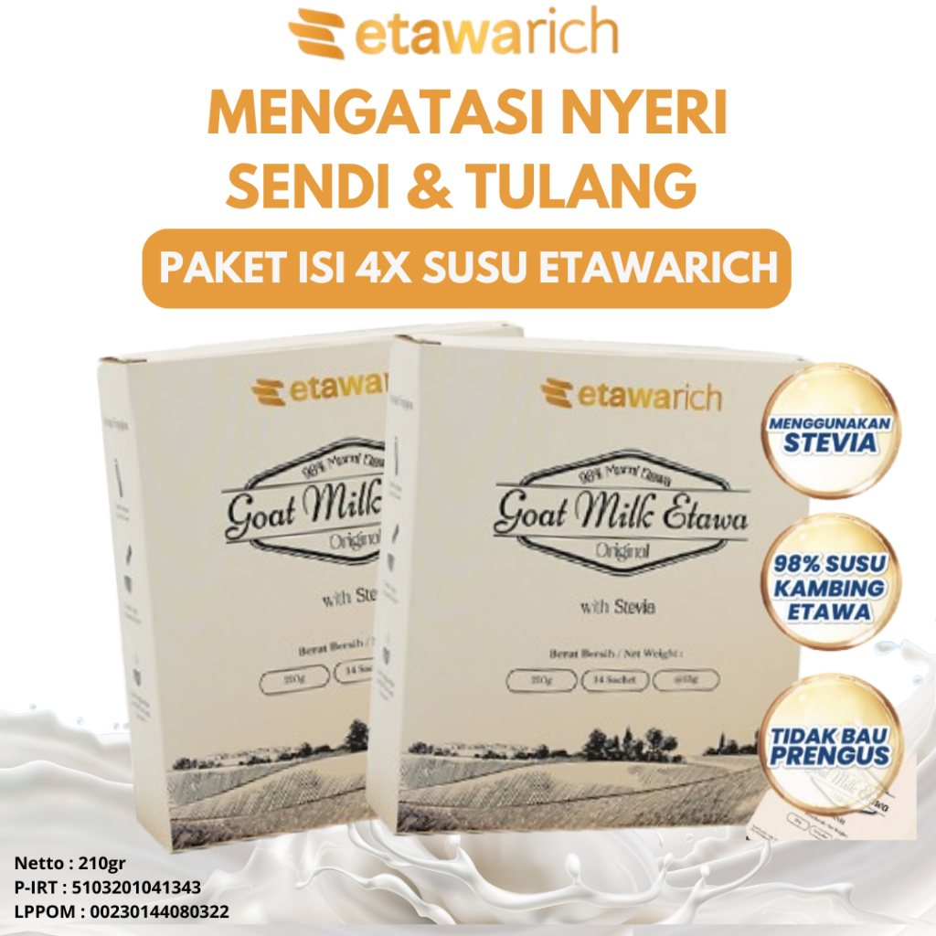 

ETAWARICH Paket 4Box Susu Kambing Obat Asam Urat Herbal Susu Kambing Asli