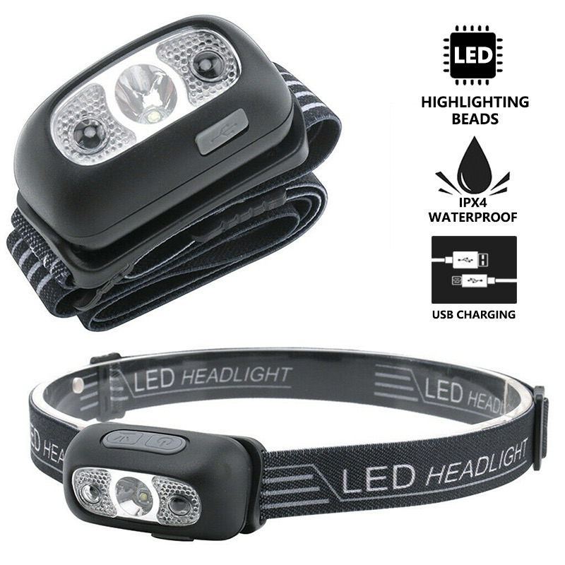 MUMMA - OOBEST senter kepala headlamp sensor LED waterproff rechargeable IPX4-LG-05