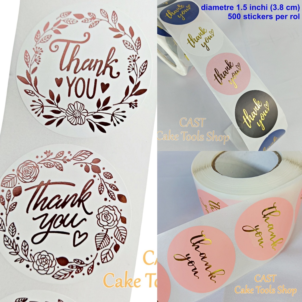 

Sticker Thank You diameter 3,8 cm
