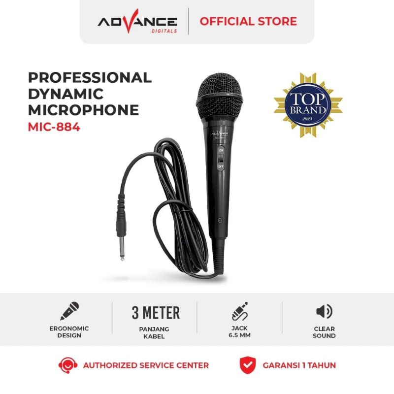 microphone kabel Advance MIC 884 mic kabel advance mic884 profesional mic