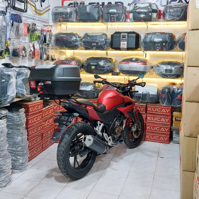 Box motor CB150R || CB150X || CBX || CB150 [Paketan Givi E43 NTL & Breket Kucay Geser]