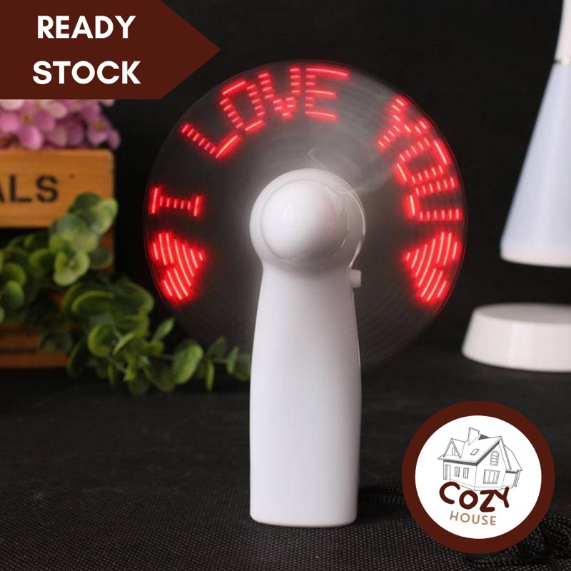 Led Mini Fan - Led Mini Fan Merah - I Love You - I Want You - To Know That