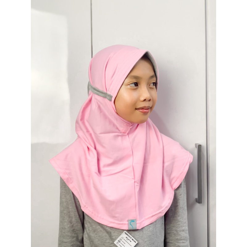 jilbab Mazaya, Jilbab Anak pink, jilbab Kids, jilbab anak katun, bergo anak