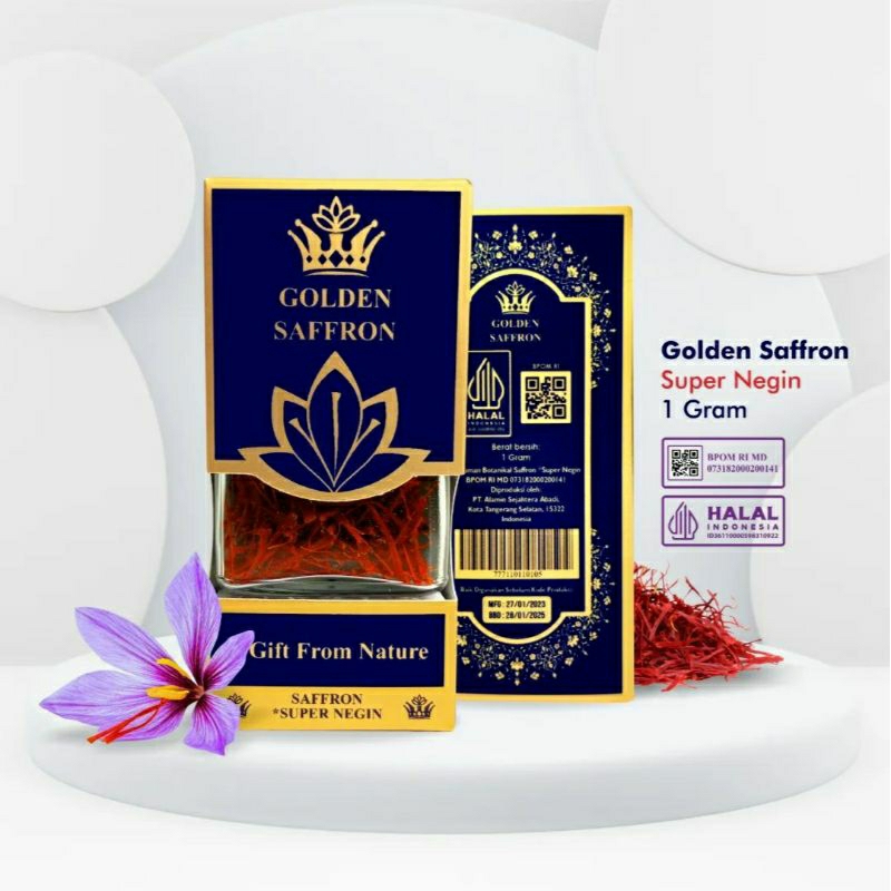 

Safron / Saffron 1 gram Bunga Super Negin Iran Asli 100% Original Obat Herbal Minuman Teh Sapron Premium Kualitas Grade A