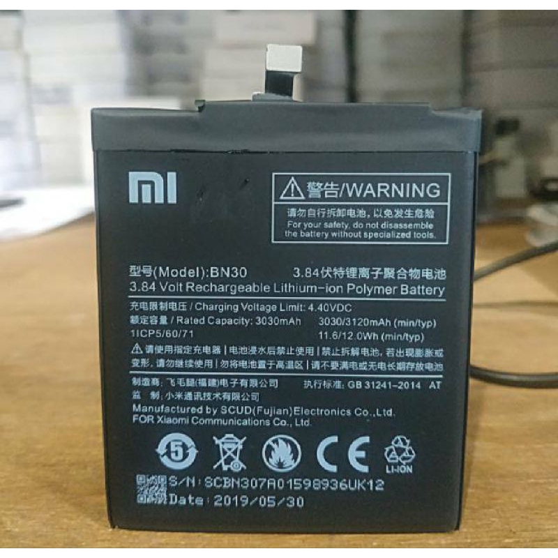 Baterai Batre Xiaomi Redmi 4A BN30 Batre Ori Redmi 4A BN30