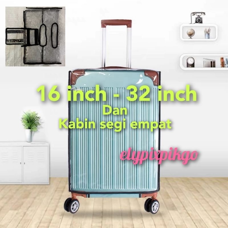 cover koper mika Cabin,16,18,20,22,24,26,28,30,32 inch mika tebal / luggage cover koper Cabin ,16,18