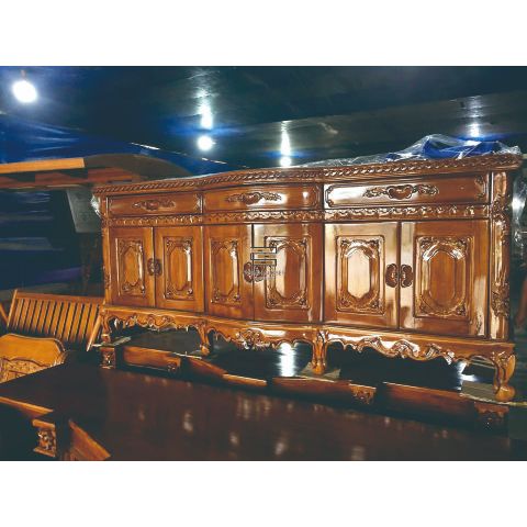 BUFET TV FULL KAYU JATI SALINA UKIRAN MEBEL JEPARA BUVET MINIMALIS BEST SELLER