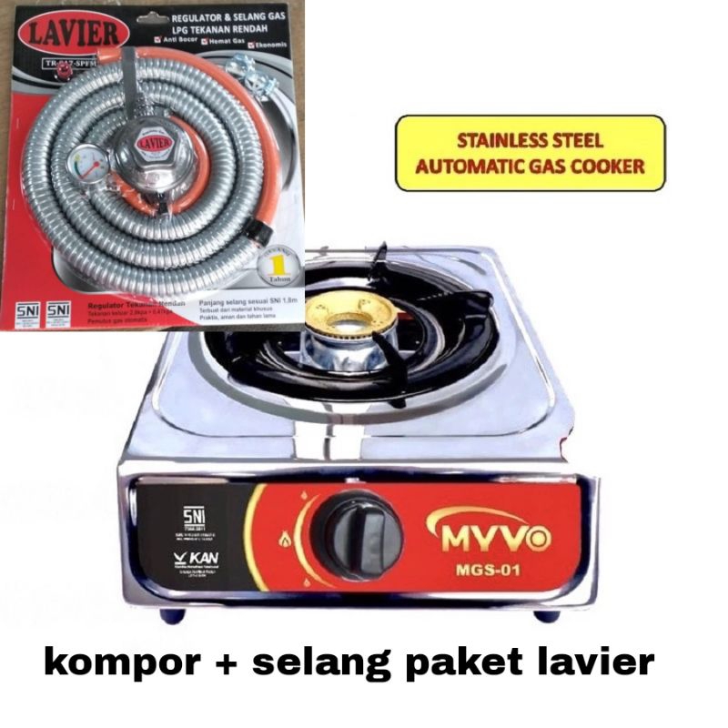 kompor gas 1tungku MYVO MGS 01 stainless kompor myvo SNI